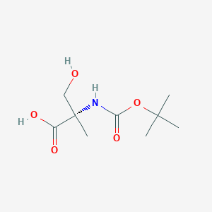 molecular formula C9H17NO5 B152477 (S)-2-((tert-Butoxycarbonyl)amino)-3-hydroxy-2-methylpropanoic acid CAS No. 84311-19-3