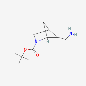 molecular formula C11H20N2O2 B15247733 tert-Butyl5-(aminomethyl)-2-azabicyclo[2.1.1]hexane-2-carboxylate 