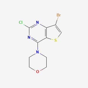 molecular formula C10H9BrClN3OS B1524777 7-Bromo-2-chloro-4-(4-morpholinyl)-thieno[3,2-d]pyrimidine CAS No. 1033743-85-9