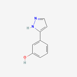 molecular formula C9H8N2O B1524779 3-(1H-pyrazol-5-yl)phenol CAS No. 904665-39-0