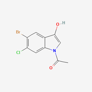 molecular formula C10H7BrClNO2 B1524781 1-Acetyl-5-bromo-6-chloro-1H-indol-3-OL CAS No. 90766-88-4