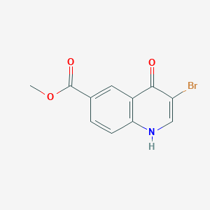 molecular formula C11H8BrNO3 B1524782 3-溴-4-羟基喹啉-6-甲酸甲酯 CAS No. 1395493-07-8