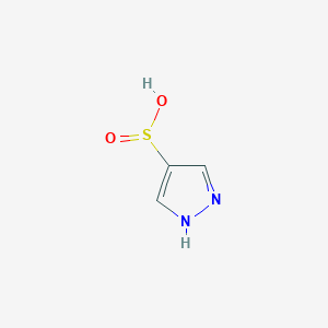 molecular formula C3H4N2O2S B15247825 1H-pyrazole-4-sulfinic acid 
