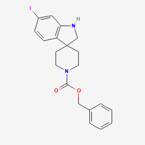 molecular formula C20H21IN2O2 B15247843 Benzyl 6-iodospiro[indoline-3,4'-piperidine]-1'-carboxylate 