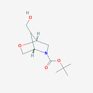molecular formula C11H19NO4 B15247881 tert-Butyl (1s,4s)-7-(hydroxymethyl)-2-oxa-5-azabicyclo[2.2.1]heptane-5-carboxylate 