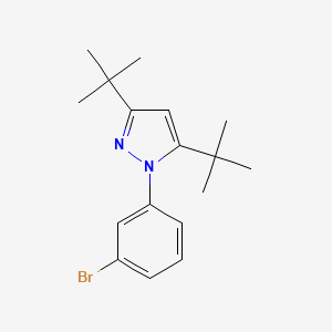 molecular formula C17H23BrN2 B15247898 1-(3-Bromophenyl)-3,5-di-tert-butyl-1H-pyrazole 
