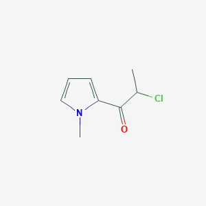 molecular formula C8H10ClNO B15247946 2-Chloro-1-(1-methyl-1H-pyrrol-2-yl)propan-1-one 