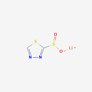 molecular formula C2HLiN2O2S2 B15247961 Lithium1,3,4-thiadiazole-2-sulfinate 