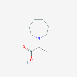 molecular formula C9H18ClNO2 B1524798 2-(氮杂环戊-1-基)丙酸 CAS No. 302914-01-8
