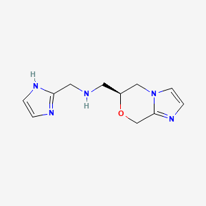 molecular formula C11H15N5O B15248007 (S)-N-((1H-Imidazol-2-yl)methyl)-1-(6,8-dihydro-5H-imidazo[2,1-c][1,4]oxazin-6-yl)methanamine 