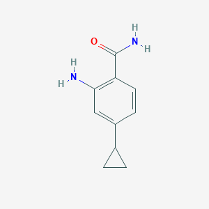 molecular formula C10H12N2O B15248017 2-Amino-4-cyclopropylbenzamide 