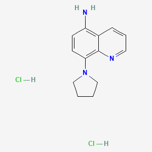 molecular formula C13H17Cl2N3 B1524802 8-(1-Pyrrolidinyl)-5-quinolinamine dihydrochloride CAS No. 1609407-54-6