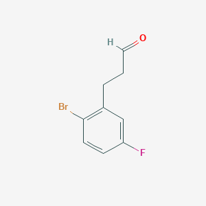 molecular formula C9H8BrFO B1524807 3-(2-Bromo-5-fluorophenyl)propanal CAS No. 1057670-94-6