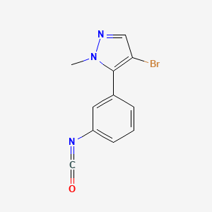 molecular formula C11H8BrN3O B1524810 4-溴-5-(3-异氰酸苯基)-1-甲基-1H-吡唑 CAS No. 1206969-04-1