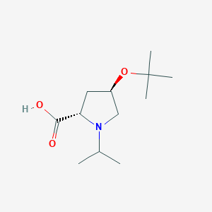 molecular formula C12H23NO3 B1524812 (2S,4R)-4-tert-Butoxy-1-isopropylproline CAS No. 1263078-31-4