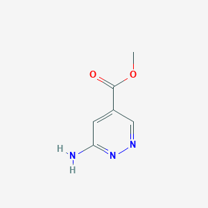 molecular formula C6H7N3O2 B15248125 Methyl 6-aminopyridazine-4-carboxylate 