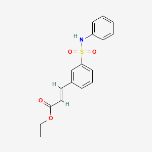 molecular formula C17H17NO4S B1524813 (E)-Ethyl 3-(3-(N-phenylsulfamoyl)phenyl)acrylate CAS No. 1137621-29-4