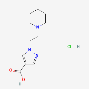 1-[2-(piperidin-1-yl)ethyl]-1H-pyrazole-4-carboxylic acid hydrochloride