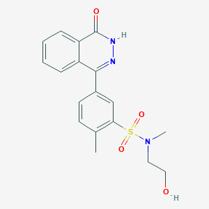 molecular formula C18H19N3O4S B15248155 N-(2-hydroxyethyl)-N,2-dimethyl-5-(4-oxo-3,4-dihydrophthalazin-1-yl)benzenesulfonamide 