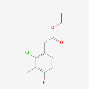 molecular formula C11H12ClFO2 B15248166 ethyl 2-(2-chloro-4-fluoro-3-methylphenyl)acetate 