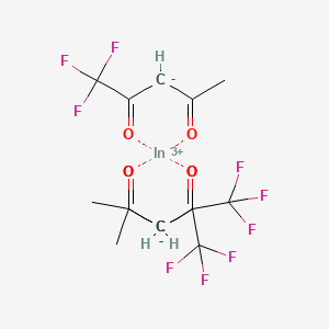 molecular formula C15H12F9InO6 B15248179 Indiumtrifluoroacetylacetonate 