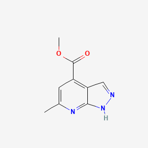 molecular formula C9H9N3O2 B15248186 Methyl 6-methyl-1H-pyrazolo[3,4-b]pyridine-4-carboxylate 