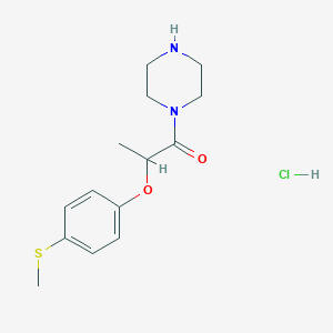 2-[4-(Methylsulfanyl)phenoxy]-1-(piperazin-1-yl)propan-1-one hydrochloride
