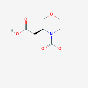 molecular formula C11H19NO5 B152482 (S)-N-Boc-3-morpholineacetic acid CAS No. 839710-38-2