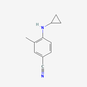 molecular formula C11H12N2 B1524820 4-(Cyclopropylamino)-3-methylbenzonitrile CAS No. 1178127-98-4