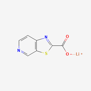molecular formula C7H3LiN2O2S B15248248 Lithium thiazolo[5,4-c]pyridine-2-carboxylate 