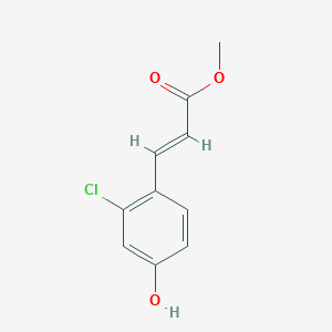 molecular formula C10H9ClO3 B15248253 Methyl 3-(2-chloro-4-hydroxyphenyl)acrylate 