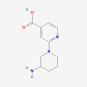 molecular formula C11H15N3O2 B1524828 2-(3-Aminopiperidin-1-yl)pyridine-4-carboxylic acid CAS No. 1250071-50-1