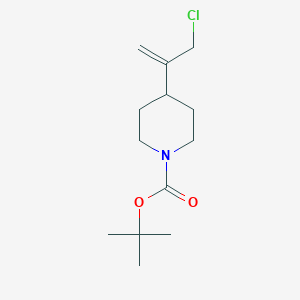 molecular formula C13H22ClNO2 B15248292 tert-Butyl 4-(3-chloroprop-1-en-2-yl)piperidine-1-carboxylate 