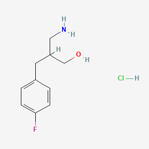 molecular formula C10H15ClFNO B1524832 3-Amino-2-[(4-fluorophenyl)methyl]propan-1-ol hydrochloride CAS No. 1354962-61-0
