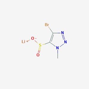 molecular formula C3H3BrLiN3O2S B15248320 Lithium4-bromo-1-methyl-1H-1,2,3-triazole-5-sulfinate 