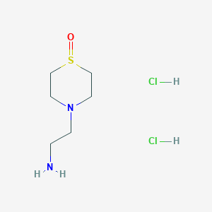 molecular formula C6H16Cl2N2OS B1524834 4-(2-Aminoethyl)-1lambda4-thiomorpholin-1-one dihydrochloride CAS No. 1354951-49-7