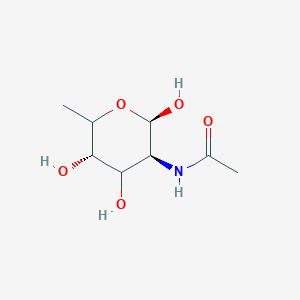 molecular formula C8H15NO5 B15248347 N-[(2R,3S,5S)-2,4,5-trihydroxy-6-methyloxan-3-yl]acetamide 