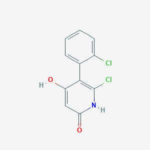 molecular formula C11H7Cl2NO2 B1524835 6-氯-5-(2-氯苯基)-2,4-吡啶二醇 CAS No. 306978-57-4