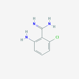 molecular formula C7H8ClN3 B15248361 2-Amino-6-chlorobenzimidamide 