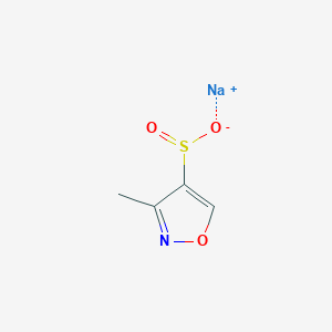 molecular formula C4H4NNaO3S B15248367 Sodium3-methylisoxazole-4-sulfinate 