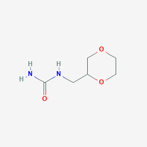molecular formula C6H12N2O3 B1524837 (1,4-Dioxan-2-ylmethyl)urea CAS No. 1184826-65-0