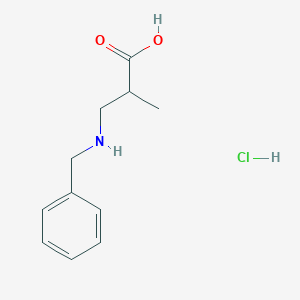 molecular formula C11H16ClNO2 B1524838 3-(Benzylamino)-2-methylpropanoic acid hydrochloride CAS No. 6937-60-6