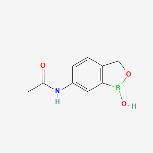 molecular formula C9H10BNO3 B15248382 n-(1-Hydroxy-1,3-dihydrobenzo[c][1,2]oxaborol-6-yl)acetamide 