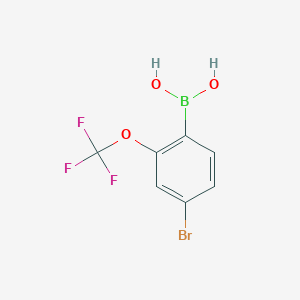 molecular formula C7H5BBrF3O3 B1524840 4-Bromo-2-(trifluoromethoxy)phenylboronic acid CAS No. 1048990-22-2