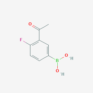 molecular formula C8H8BFO3 B1524842 (3-Acetyl-4-fluorophenyl)boronic acid CAS No. 850198-68-4