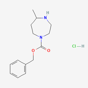molecular formula C14H21ClN2O2 B15248435 Benzyl 5-methyl-1,4-diazepane-1-carboxylate hydrochloride 