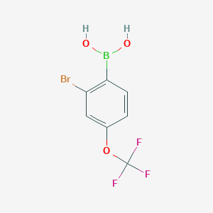 molecular formula C7H5BBrF3O3 B1524846 2-Bromo-4-(trifluoromethoxy)phenylboronic acid CAS No. 959997-86-5