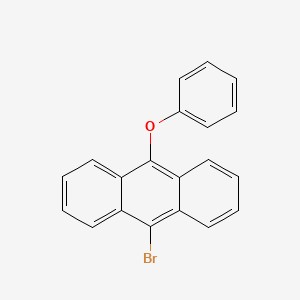 molecular formula C20H13BrO B15248461 9-Bromo-10-phenoxyanthracene CAS No. 23674-00-2