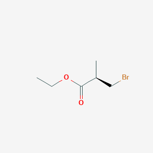 molecular formula C6H11BrO2 B15248485 Propanoic acid, 3-bromo-2-methyl-, ethyl ester, (R)- 