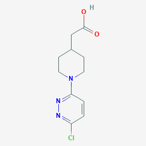 molecular formula C11H14ClN3O2 B1524850 2-[1-(6-Chloropyridazin-3-yl)piperidin-4-yl]acetic acid CAS No. 1279219-51-0